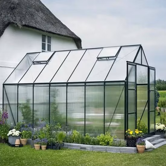 Outdoor Metal Aluminum Frame Green House Backyard Mini Glasshouse Victorian Commercial Glass Garden Greenhouse Used for Sale